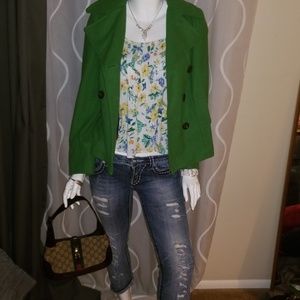 Old Navy green pea coat small